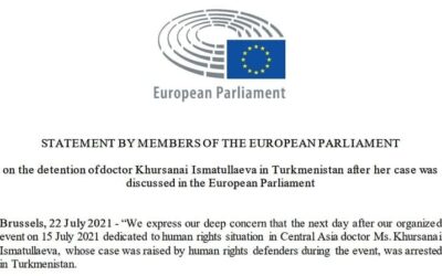 Депутаты Европарламента выпустили заявление по поводу задержания доктора из Туркменистана Хурсанай Исматуллаевой