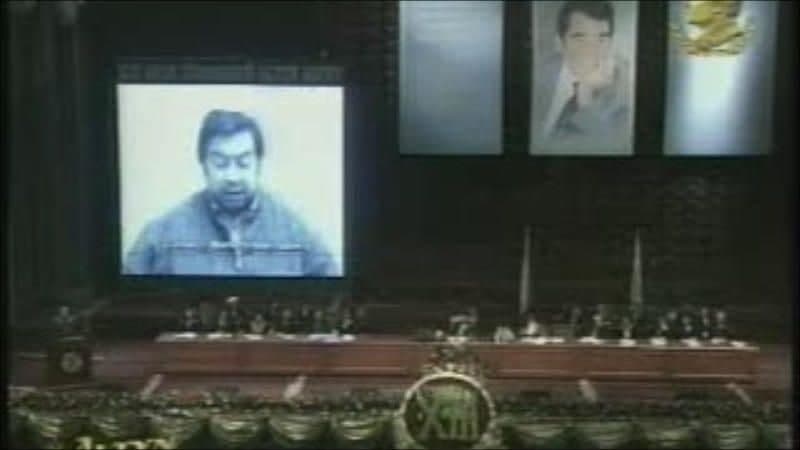 Трансляция признания арестованного Бориса Шихмурадова на заседании Халк Маслахаты в 2002 году