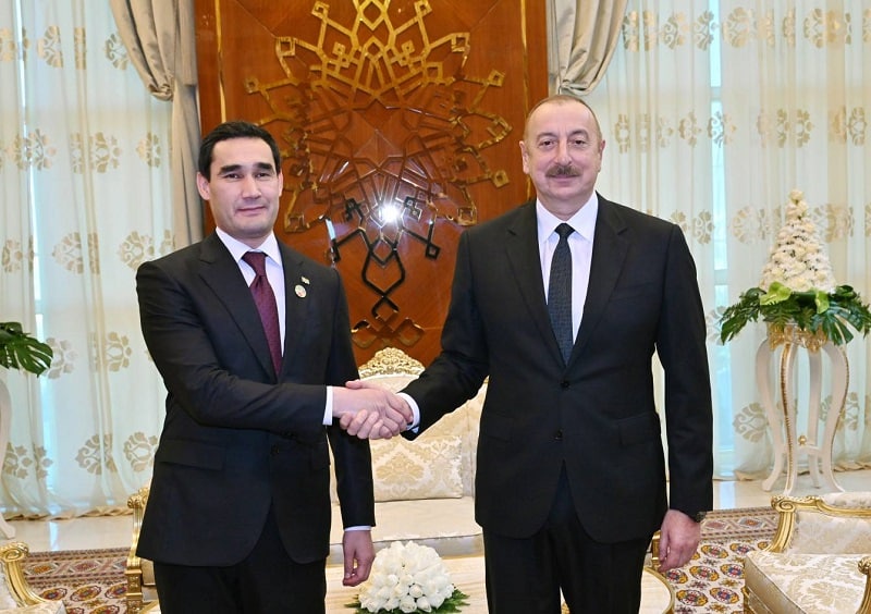 Ильхам Алиев и Сердар Бердымухамедов, фото Turkmenportal